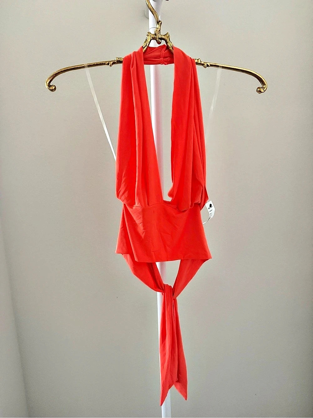 Bright Orange Halter Top NWT